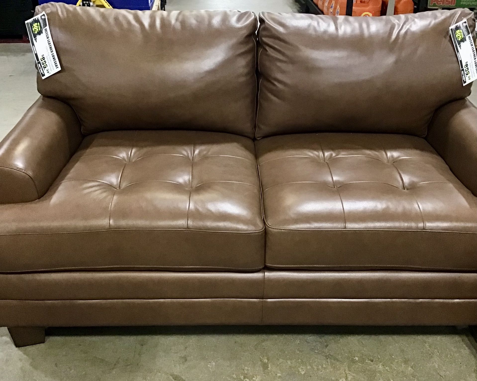 Leather Loveseat