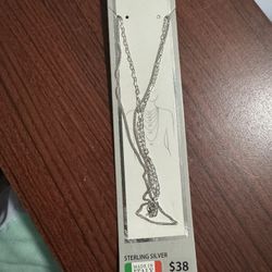 New 2 Sterling Silver Necklaces 