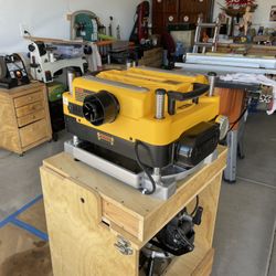 Dewalt planer with flip cabinet with miter saw