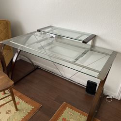 Elegant Glass Computer Desks (Two Can Combined)