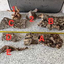 Terrarium Hide (multiple - cork) & Perches