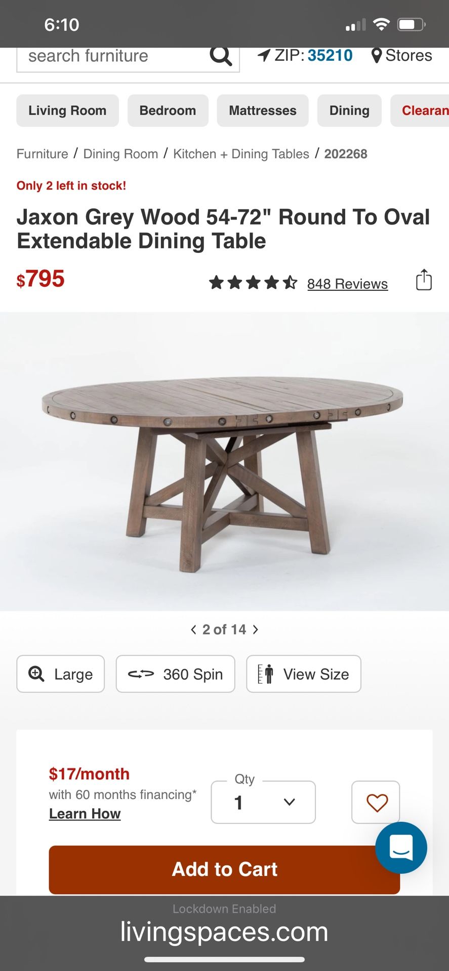 Dining Table Jaxon Round With Extension Solid Wood