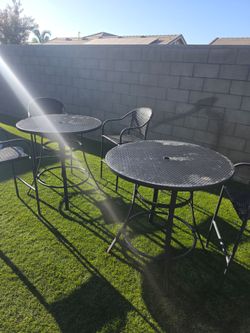 Bar height Metal patio tables