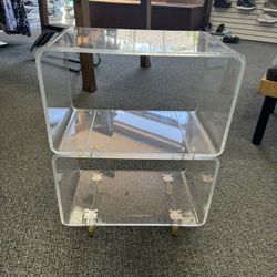 Lucite Rolling Shelf's (3 Available)