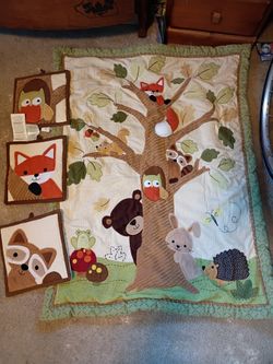Nursery or Kids Room Forest Animal Wall Hanging