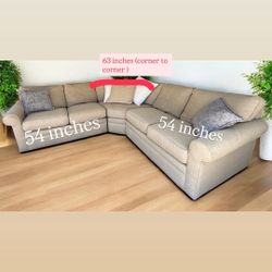 Beige Sectional Couch Lazy Boy 