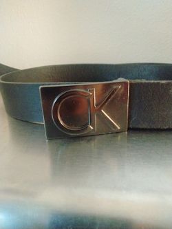 CALVIN KLEIN Black leather Belt