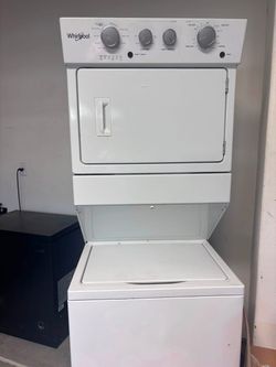 Front load washer and electric dryer