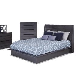 Bobs Furniture Platinum King Size Bed Frame And Box Springs
