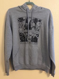 Athletic Works Gray Graphic Pullover Hoodie w/ Pockets Halloween Men’s L