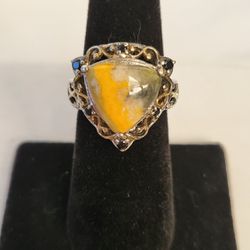 Genuine Bumblebee Jasper Ring 