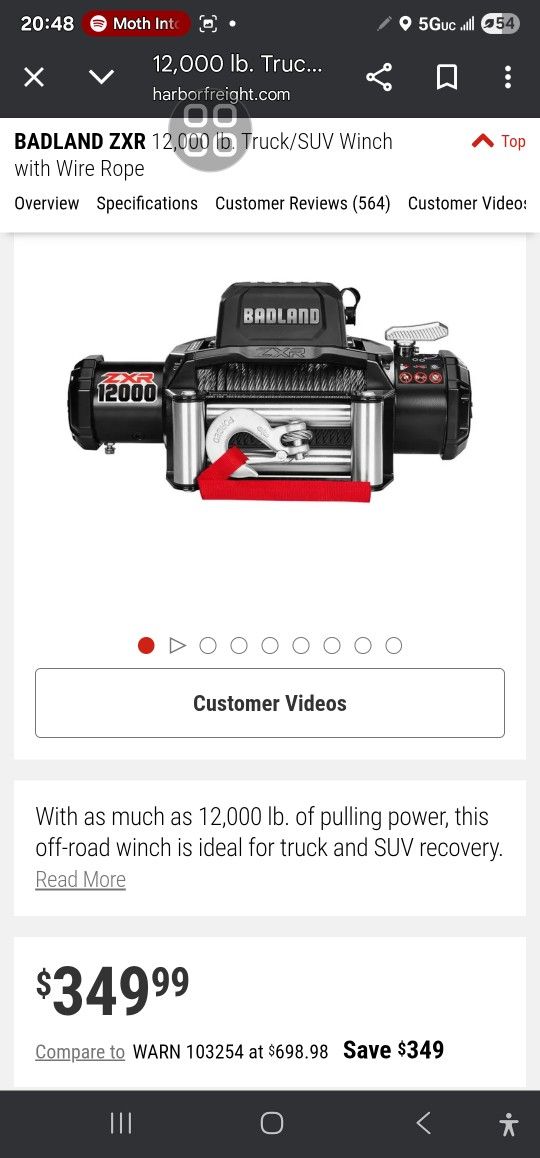 12000 Lb Winch Badlands