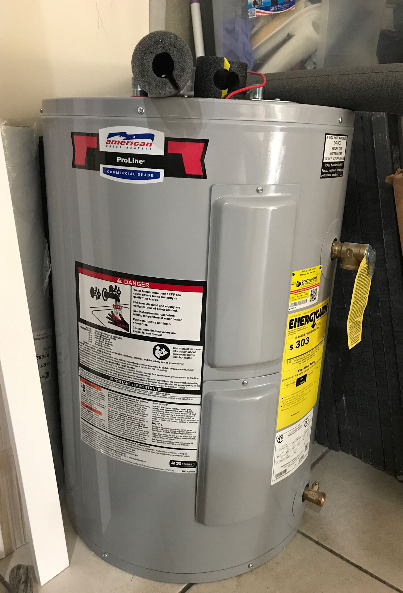 New 30 gallons Water Heater