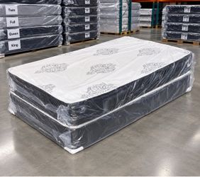 9” Twin Hybrid Mattress Set