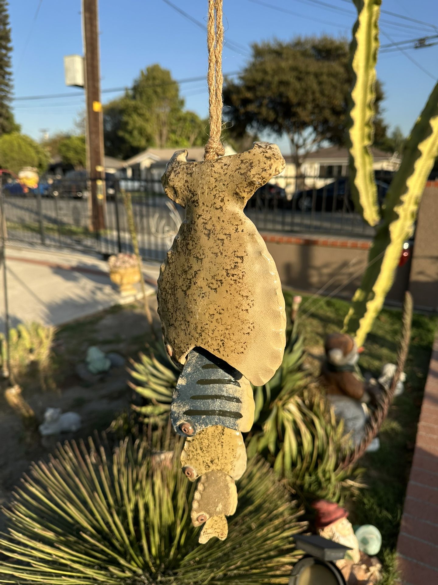 Lovely Ceramic Pottery Glazed Fish Wind Chime