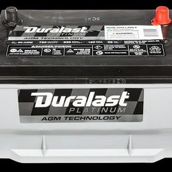 Duralast Platinum Group Size 65 AGM Battery Brand New