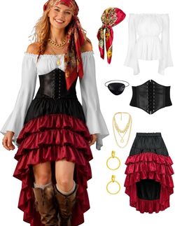 Women's Pirate Halloween Costume Set