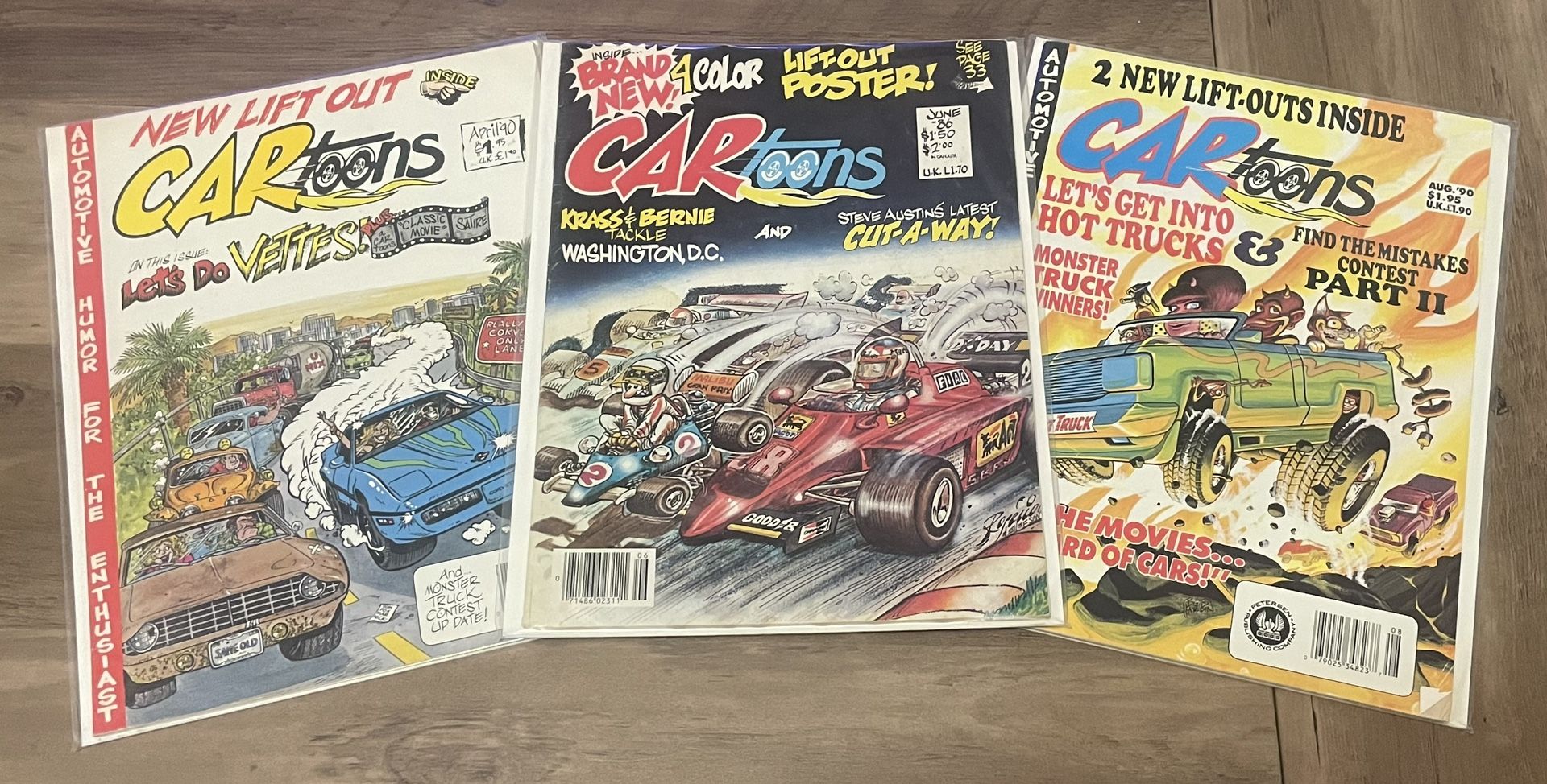 Vintage CARtoons Magazine Lot Of 3