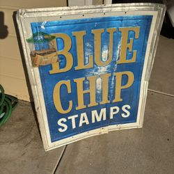 Antique Blue Chip Sign