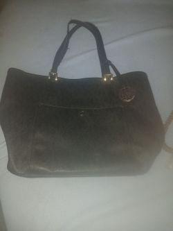 Michael Kors Large Black Leather Tote Bag