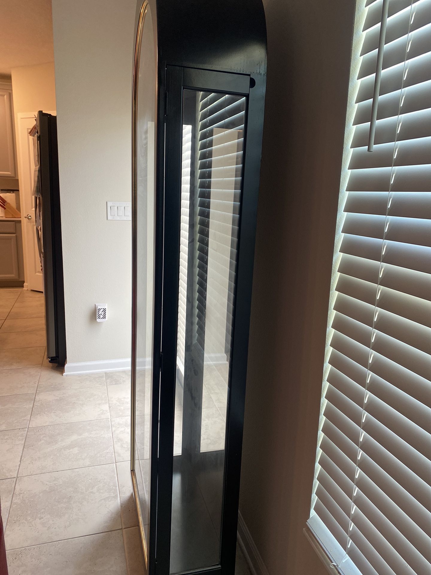 Black glass China Cabinet (no Shelves )