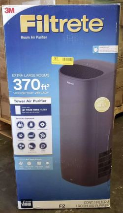 Filtrete - 370 Sq. Ft. True HEPA Air Purifier - Black