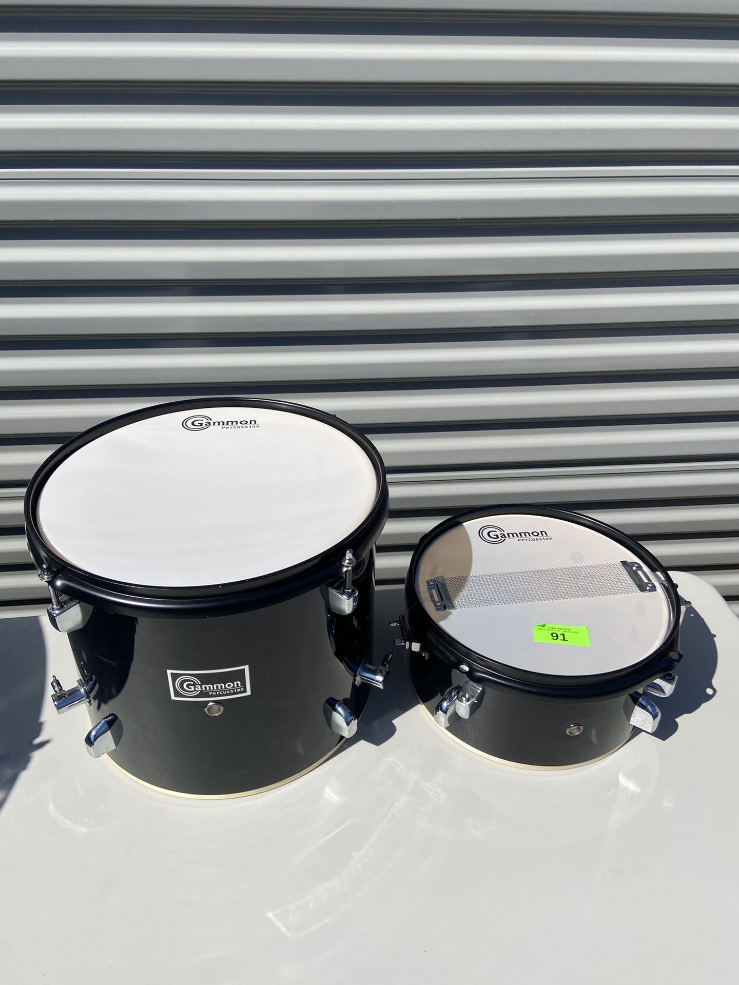 Gammon Percussion 12 Tom 10 Snare Drum Set Black Finish