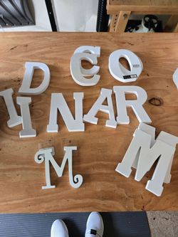 White decorative letters