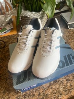 Dr. Scholl's Birdie 1 leather golf shoes featuring massaging gel