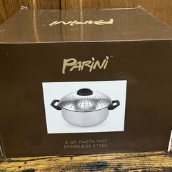 *NEW* Parini 6-Qt Stainless Pasta Pot with Strainer Lid