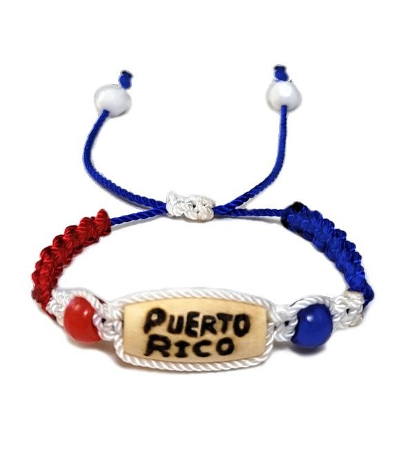 PUERTO RICO BRACELET MACRAME COUNTRY SOUVENIR NEW ONE SIZE FITS ALL