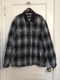 ✔️Eddie Bauer Men's Black and Gray Plaid Jacket 🧔🏻‍♂️