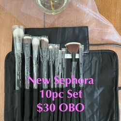 Sephora 10 Pc Travel Makeup Brush Set👸 NEW!