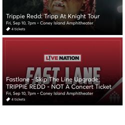 Two tickets with fastlane passes for trippie redd concert 
