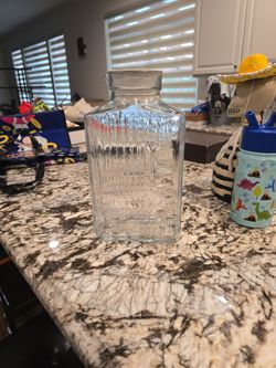 Clear Glass Pitcher with Handle