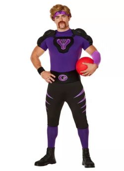 Spirit Halloween Dodgeball Purple Cobra Uniform Adult Large