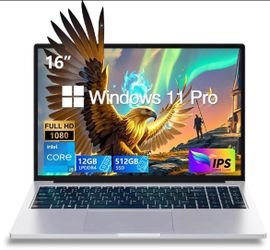 ZOLWAYTAC Gaming Laptop 16" Ultra-Slim-Intel Core i5(Up to 3.5GHz),12GB DDR4+512GB SSD,1920x1200 IPS