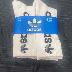 White Adidas Socks 