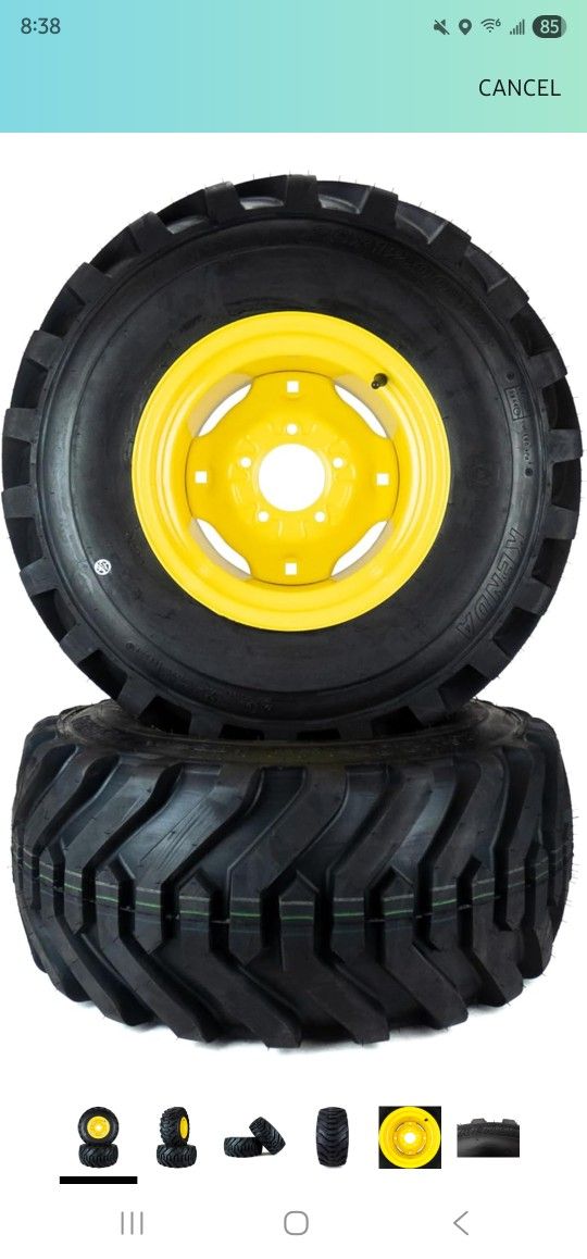 (2) Industrial Tire Assemblies 26x12.00-12 Fits John Deere TCU20390 M121628