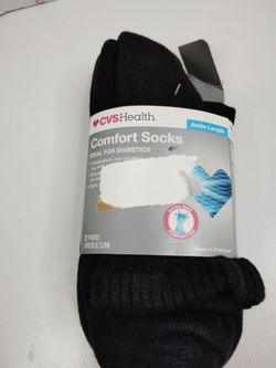 CVS Health Comfort Socks 2 Pairs Unisex S/M