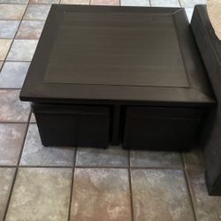 Coffee Table With Four Storage Seats