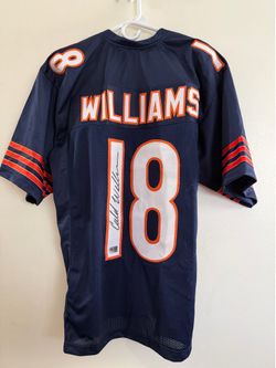 CALEB WILLIAMS SIGNED CHICAGO BEARS QB AUTOGRAPHED CUSTOM JERSEY w/COA XL - 989B