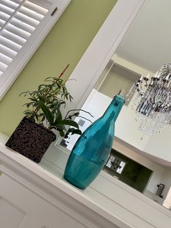 Turquoise Vase - pretty huge at 18”