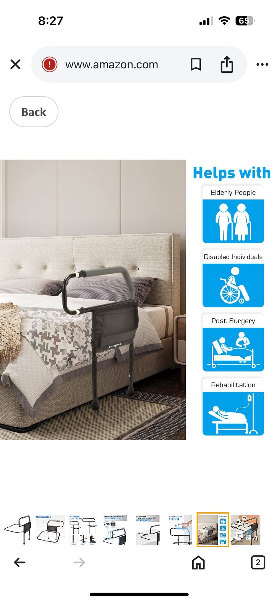 Sangohe Bed Rail for Elderly