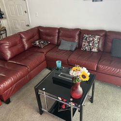 Sectional sofa set leather