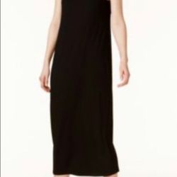 Women's Eileen Fisher  Black Stretch Jersey Knit Tank Dress Size PP