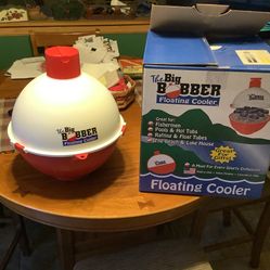 The Big Bobber Floating cooler used only for backyard party. Intended for water as it does float, holds up to 12 cans with ice, insulated to keep thin