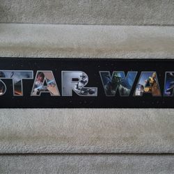 Star Wars Logo Wall Art Pannel