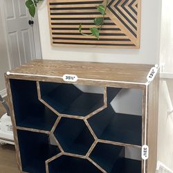 Oak Wood Accent Decor Console 