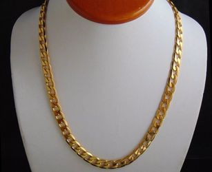 Gold Steel Chain Long Necklace Linx